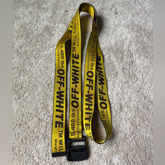 ✨GENUINE✨OFF-WHITE Industrial Belt in YELLOW and BLACK - Picture 5 of 6